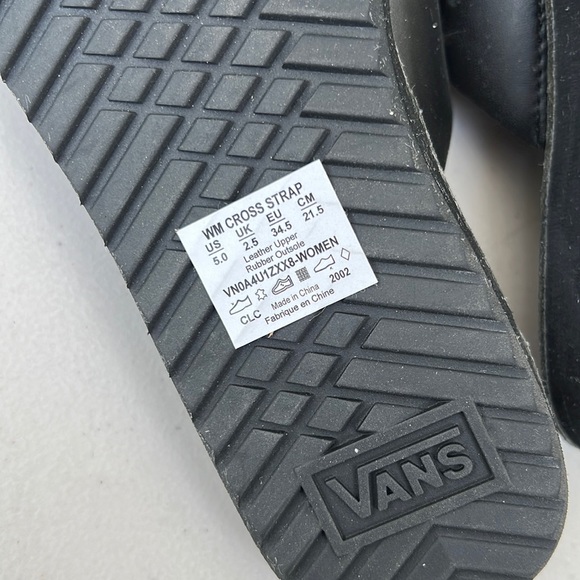 VANS Leather Cross Strap Slippers - Picture 5 of 5